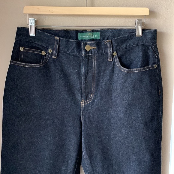 RALPH LAUREN Dark Wash Crop Denim Jeans - Picture 4 of 10